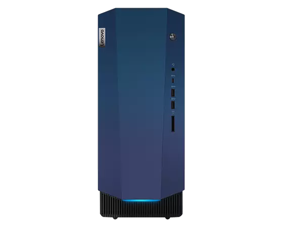 IdeaCentre Gaming 5 Gen 6 (AMD) Tower Desktop – Ansicht von vorne links mit NVIDIA Studio Logo oben rechts