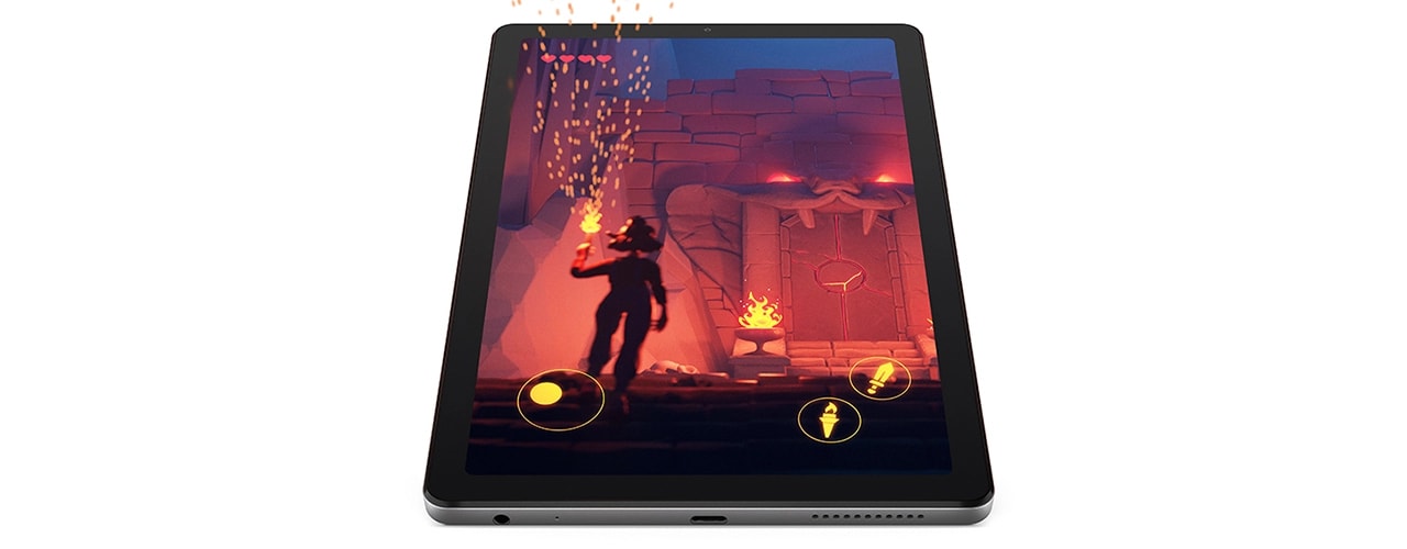 Scary video game being played on Lenovo Tab M9 tablet