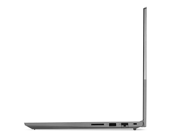 Right-side profile of Lenovo ThinkBook 15 Gen 5 laptop open 90 degrees.