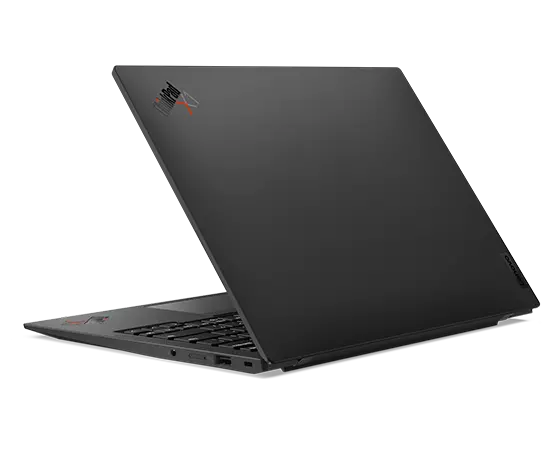 Lenovo ThinkPad X1 Carbon laptop: Bottom view, lid open flat