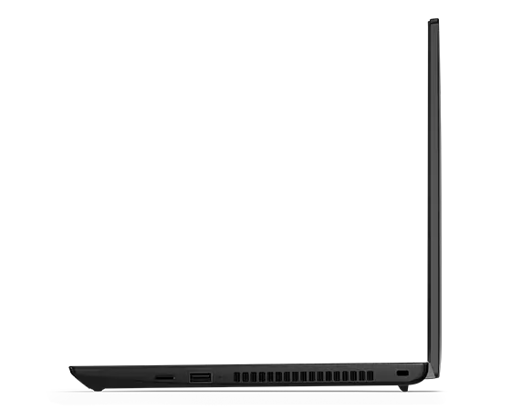 Portátil Lenovo ThinkPad L14 (4.ª geração) de 35,56 cm, (14" AMD): vista direita, tampa aberta