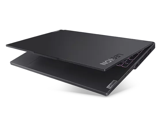 Legion 5 Pro Gen 8 (16″ AMD) front facing left and partially closed