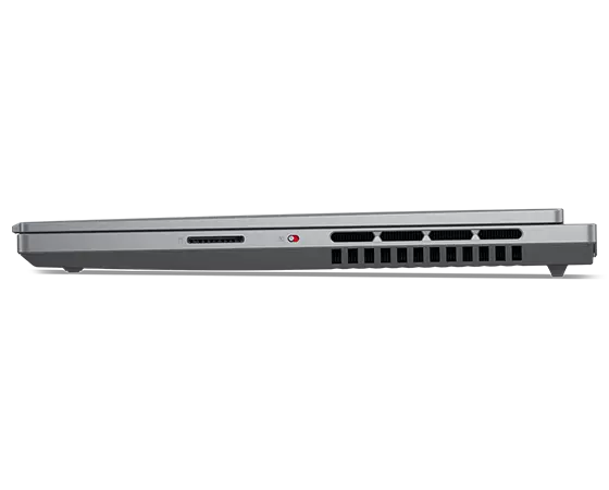 Left side profile view of Misty Grey Legion Slim 5i Gen 8 laptop ports