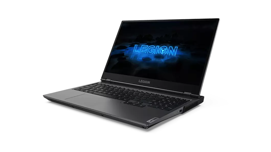 Front view of the Lenovo Legion 5Pi laptop showing screen and keyboard