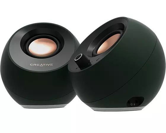 Creative Labs Pebble Pro V3 Minimalistic 2.0 USB-C Speaker System with  Bluetooth 5.0 - Black/Green