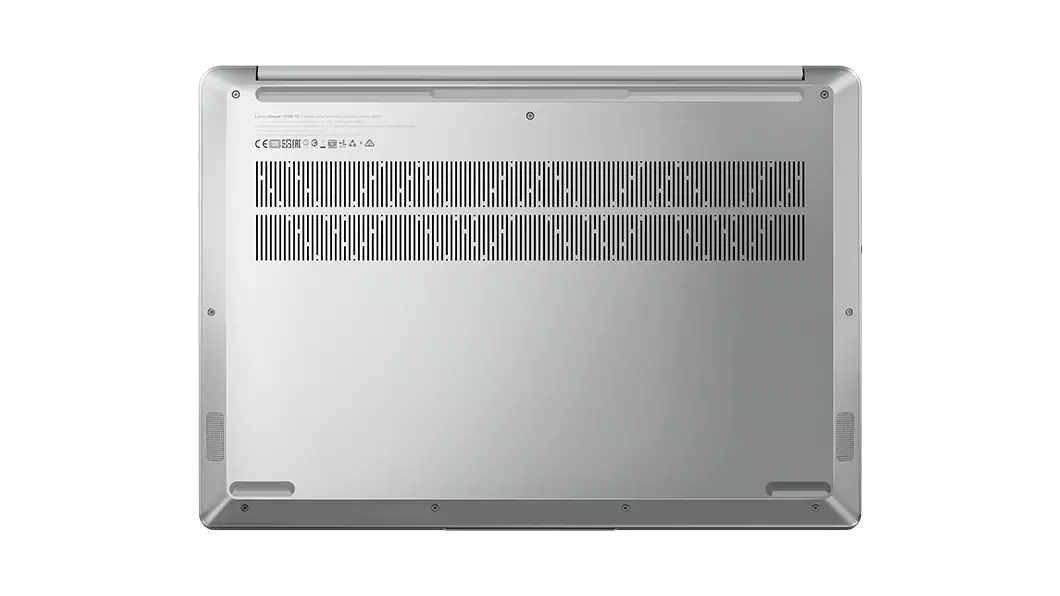 Vista inferior do IdeaPad 5 Pro (6.ª geração) de 16" (40,64 cm, AMD) em Cinzento (Cloud Grey)