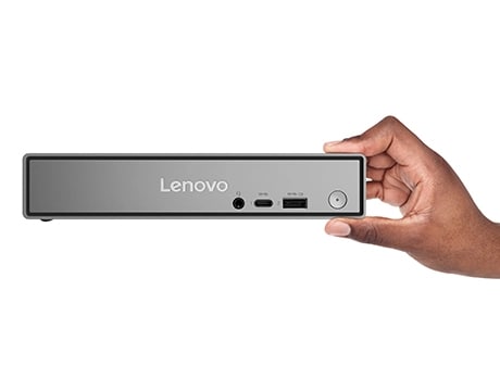 Lenovo ThinkCentre Neo 50q Gen 5 小型電腦配備隱形通風系統，並設有 USB-A、USB-C 等多個連接埠。